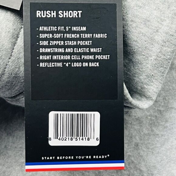 Fourlaps Rush Short Grey Heather Zip Pocket Cuff Active Loungewear Cozy Athletic - Picture 15 of 16